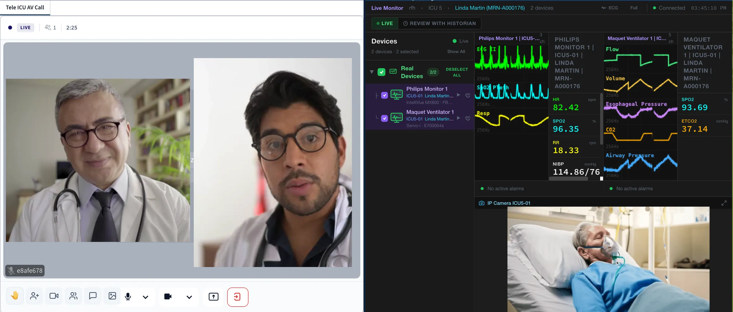 zMed command centre — patient tiles across multiple hospitals in one grid